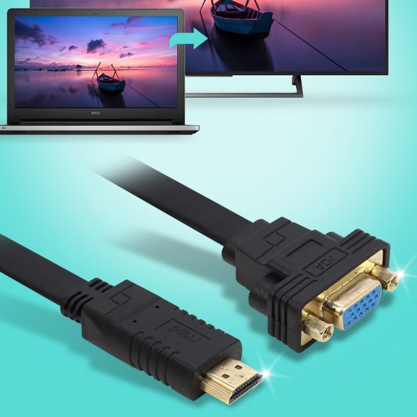 HDMI VGA 케이블 듀얼모니터